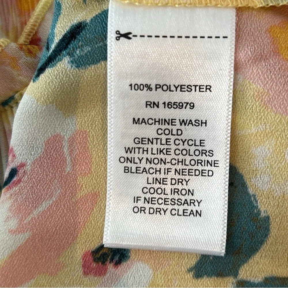 Spense boho pleated‎ top with bell sleeves, NWT size XL - Picture 5 of 5